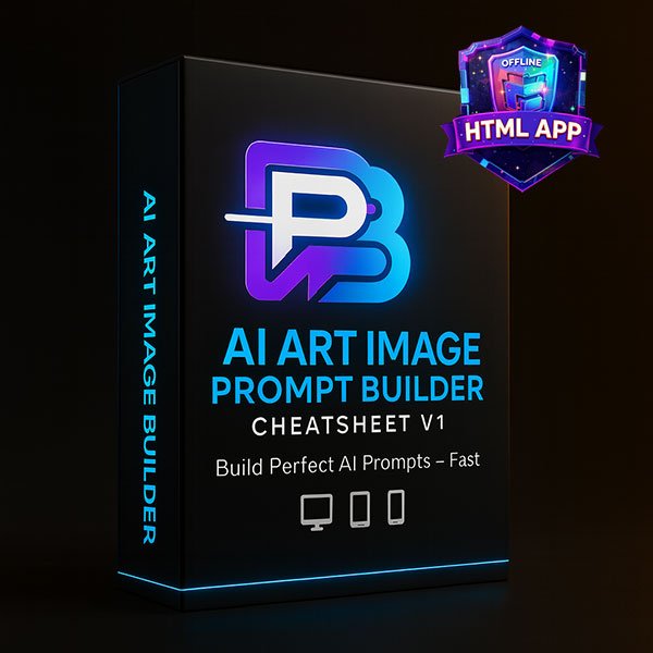 AI Art Image Prompt Builder — Cheatsheet V1